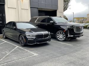 Luxury SUV and BMW