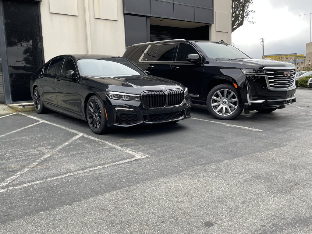 Luxury SUV and BMW