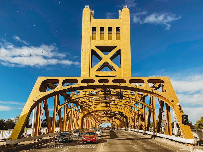 View of Tower Bridge in Sacramento