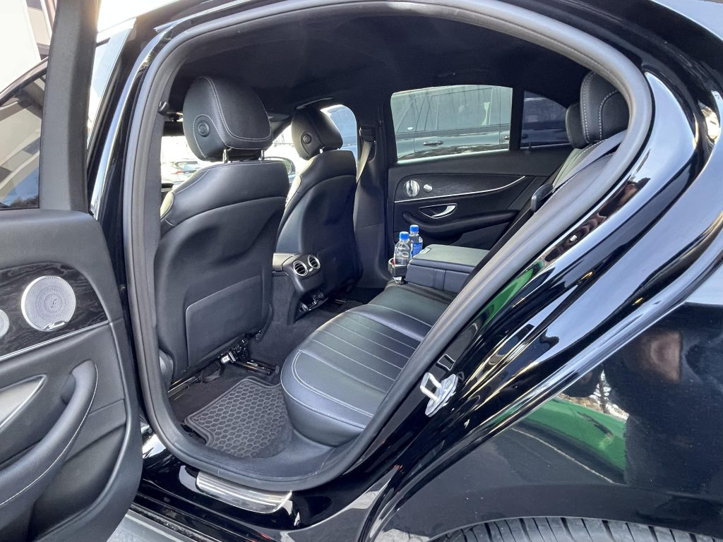 An interior-view of a Mercedes-Benz E300