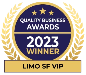 Quality Business Awards 2023 winner badge for Limo SF VIP