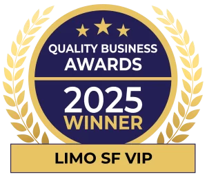 Quality Business Awards 2025 winner badge for Limo SF VIP